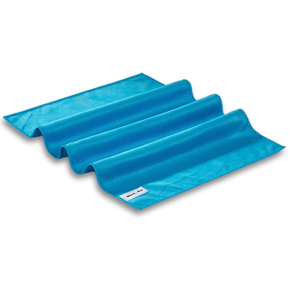 Premium Microfaser Glastuch 40 x 60 cm Micro-Koi Tuch blau 