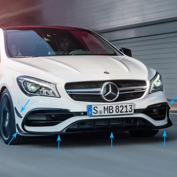 45 AMG Aero Front Spoiler Flaps CLA Coupe C117 Genuine Mercedes-Benz