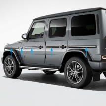 AMG Protective trim strips brushed aluminium G-Class W465 Genuine Mercedes-Benz | Zierleisten-Aluminium-465