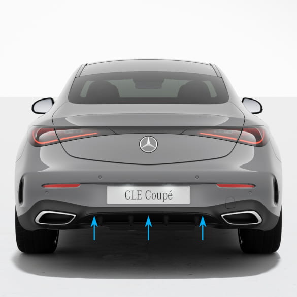 Black trim rear bumper night package CLE C236 Coupe Genuine Mercedes-Benz