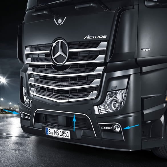 Stainless steel trim strips front apron Actros 4 5 genuine Mercedes-Benz