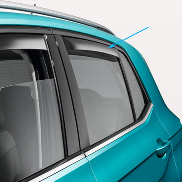 VW T Cross door wind deflector set 2 piece rear Genuine Volkswagen