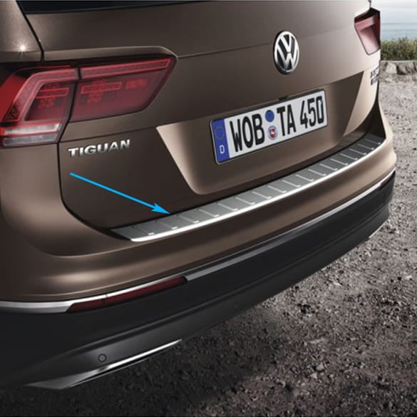 VW Tiguan II Bumper Protection Stainless Steel Genuine Volkswagen