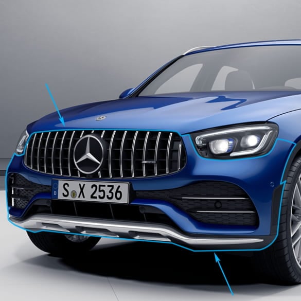 GLC 43 AMG front skirt Panamericana Grill GLC 253 Facelift Genuine Mercedes-AMG
