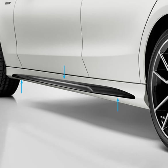 AMG Side Skirt Attachment black C-Class W205  | Seitenschwelleraufsatz-205