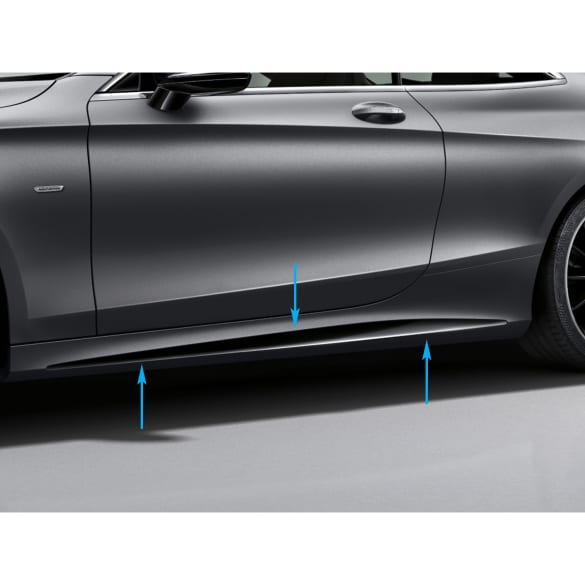 Side skirts trim attachment S-Class 217 black genuine Mercedes-Benz