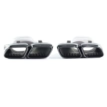 63 AMG exhaust tips nightpackage black Genuine Mercedes-AMG | A0004903000/3100