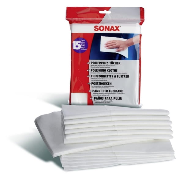 SONAX polishing fleece cloths 15 pieces 20x25cm