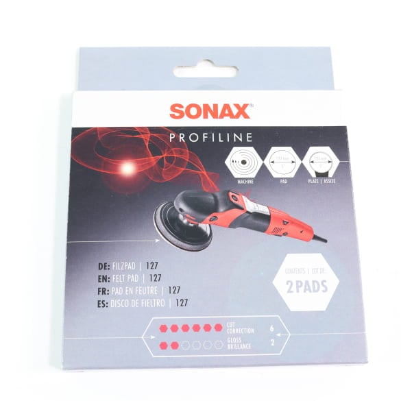 SONAX PROFILINE felt pad diameter 127mm 2 pieces