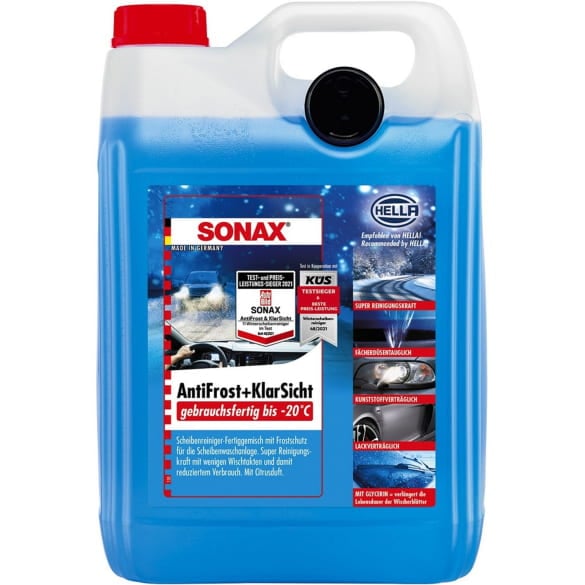 SONAX Windscreen Cleaner Antifrost Winter ready-mix Citrus scent 5 litres