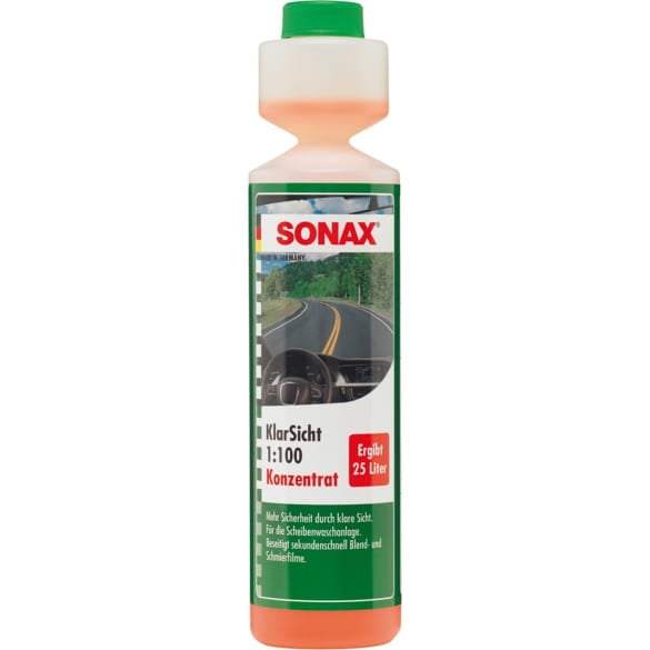 SONAX Clear View 1:100 Concentrate Windscreen Cleaner Summer 250 ml | 03711410