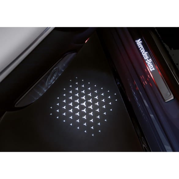 Animated surrounding area lighting star pattern LCD projector CLE C236 Coupe Genuine Mercedes-Benz