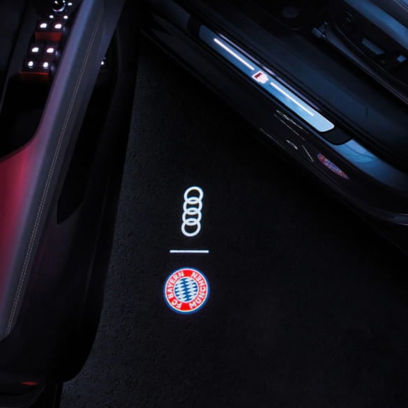 LED projector FC Bayern Munich entrance lighting Genuine Audi
