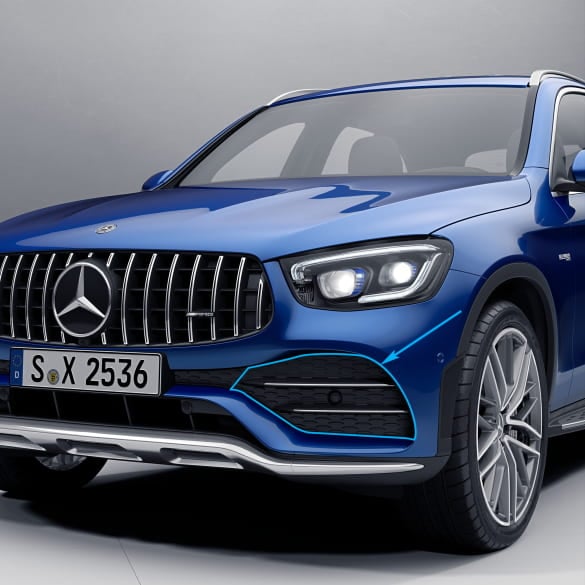Air intake grille Chrome matt GLC 43 AMG Coupé C253 Facelift Genuine Mercedes-AMG