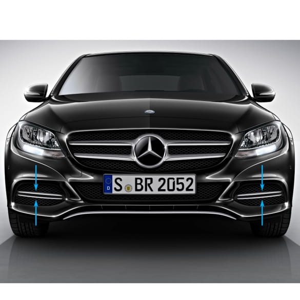 Front Lufteinlässe mit Chrom Zierleiste C-Klasse W205 sedan Genuine Mercedes-Benz