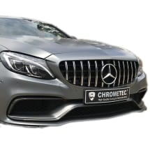 Panamericana radiator grille C-Class W205 chrome black CHROMETEC | W205-PA-KG-W205