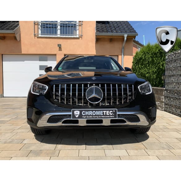 Panamericana radiator grille GLC SUV X253 chrome black glossy facelift standard CHROMETEC | X253-FL-PA-KG-SF-X253