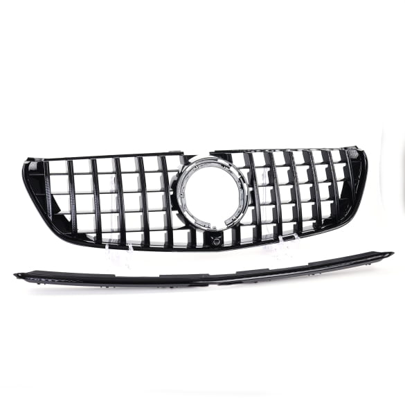Panamericana radiator grille V-Class W447 facelift 1 black CHROMETEC | V-447-PA-KG-FL-S-AMG