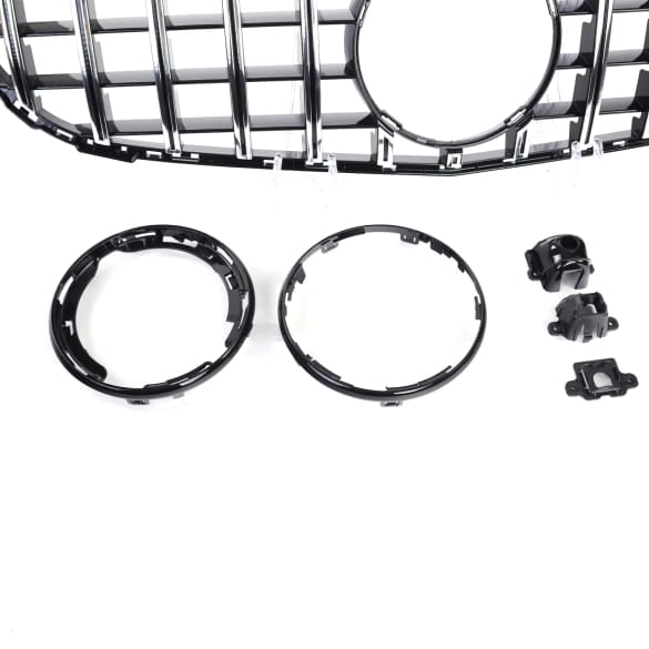 Panamericana radiator grille C-Class W205 chrome black CHROMETEC | W205-PA-KG-W205 Panamericana radiator grille C-Class W205 chrome black CHROMETEC | W205-PA-KG-W205