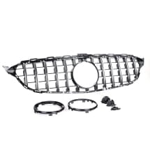 Panamericana radiator grille C-Class W205 chrome black CHROMETEC | W205-PA-KG-W205