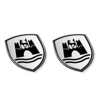 Decorative film Wolfsburg Crest Set black silver Genuine | 5C0064317ASXRW