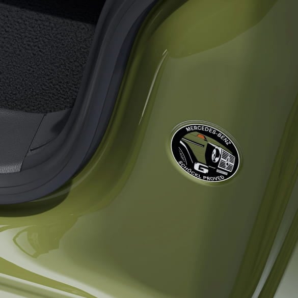 G-Class STRONGER THAN THE 1980s Badge Agave green Genuine Mercedes-Benz
