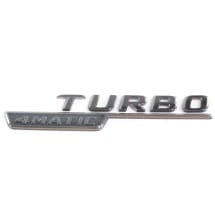 Lettering Turbo 4Matic dark chrome fenders genuine Mercedes-AMG | A1778178900/9100
