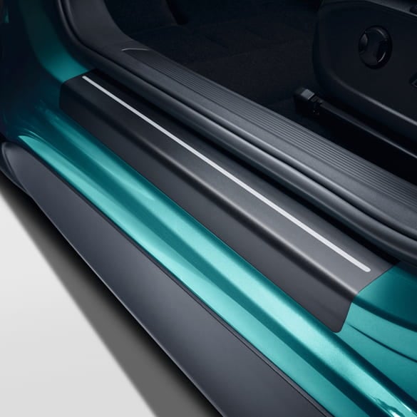 Protective film door sill trim VW ID.3 black silver 4-piece Genuine Volkswagen