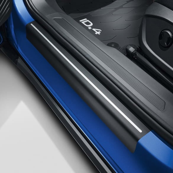 Protective film door sill trim VW ID.5 black silver 4-piece Genuine Volkswagen