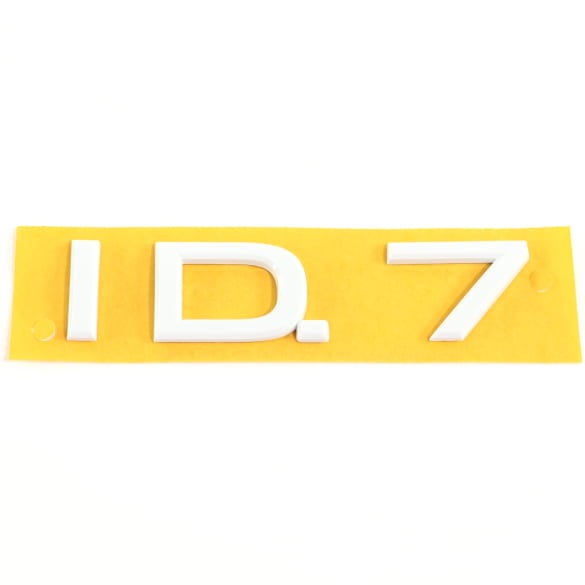 VW ID.7 lettering emblem tailgate pure white Genuine Volkswagen