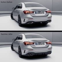 A 45 S AMG rear diffusor  exhaust tips A-Class V177  | A45-diffusor-K-V177