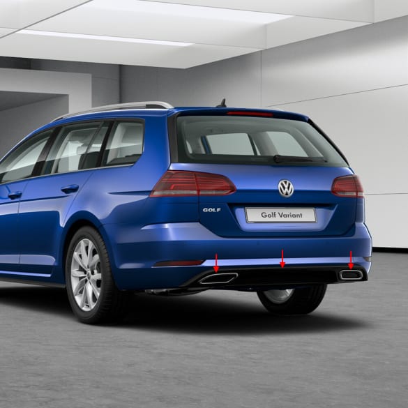 R-Line facelift rear diffusor Golf 7 VII genuine Volkswagen retrofitting | Golf7-R-Line-Dif-Variant