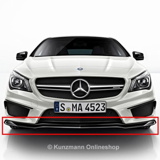 Lame de pare-choc avant CLA 45 AMG | Night Package | pièce d'origine Mercedes-Benz | cla-front-lippe-night