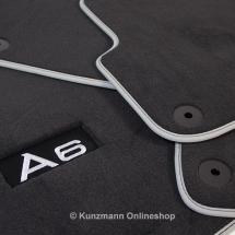 Premium floor mats | original Audi A6 (C6) Genuine with A6 branding | A6 -Premium-Fussmatten