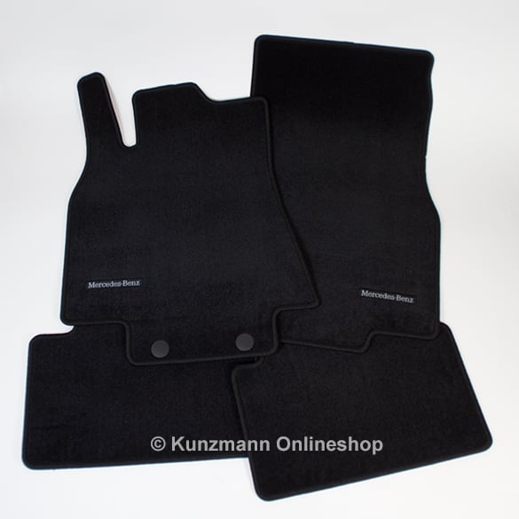 Velour floor mats set A-Class W169 black Original Mercedes-Benz