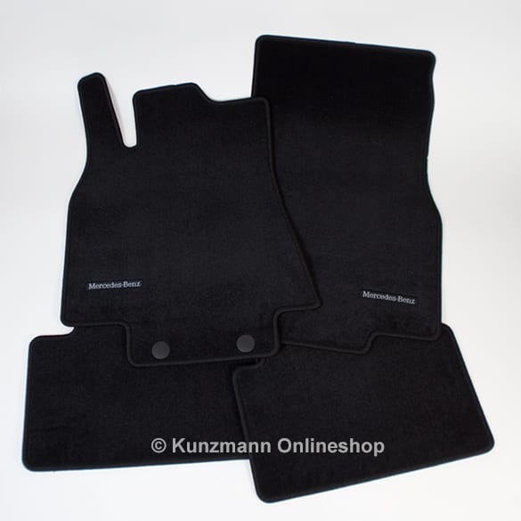 Lengenfelder Dark Brown Velour Floor Mats For Mercedes-Benz S-Class W126 SE