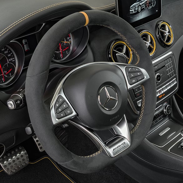 Amg Performance Steering Wheel Yellow Night Edition A Class W176 Original Mercedes Benz