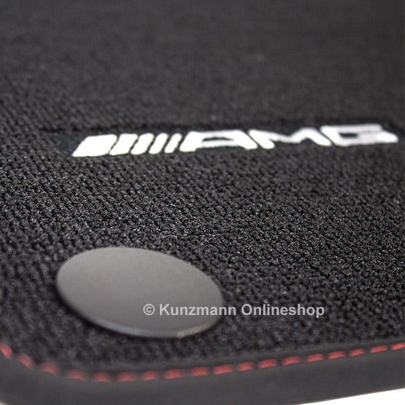 AMG floor mats RED CUT velours black | B-Class W246 | A17668067013D16-W246