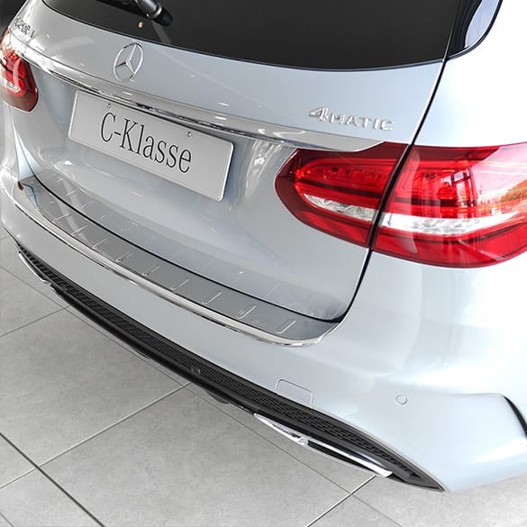 Carbon Stil Hintere Stoßstange Schutz Mercedes C-Klasse W205 Coupé/Cabrio 