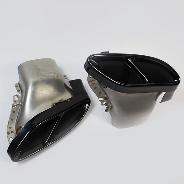 C 43 AMG exhaust tips Night package black C-Class W205 Genuine Mercedes-Benz