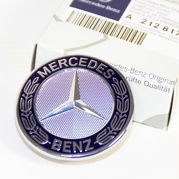 Front emblem hood genuine Mercedes-Benz A2128170316 blue
