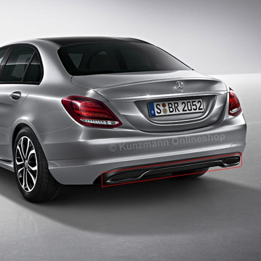  Nightpackage trim rear bumper C-Class W205 geniune Mercedes-Benz | A2058854000