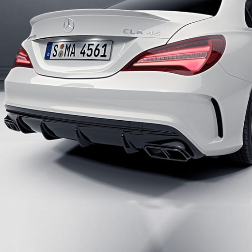 CLA 45 AMG facelift rear diffusor genuine Mercedes-Benz X117 C117 | C117-Facelift-45AMG-Heckdiffusor