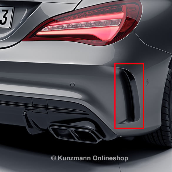 CLA 45 AMG facelift flaps aero package facelift rear bumper CLA W117 original Mercedes-Benz | CLA45-Facelift-Heck-Flaps