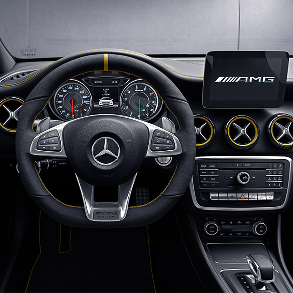 AMG performance steering wheel Yellow Night Edition CLA C/X117 original Mercedes-Benz | A16646014011C88-W117 AMG performance steering wheel Yellow Night Edition CLA C/X117 original Mercedes-Benz | A16646014011C88-W117