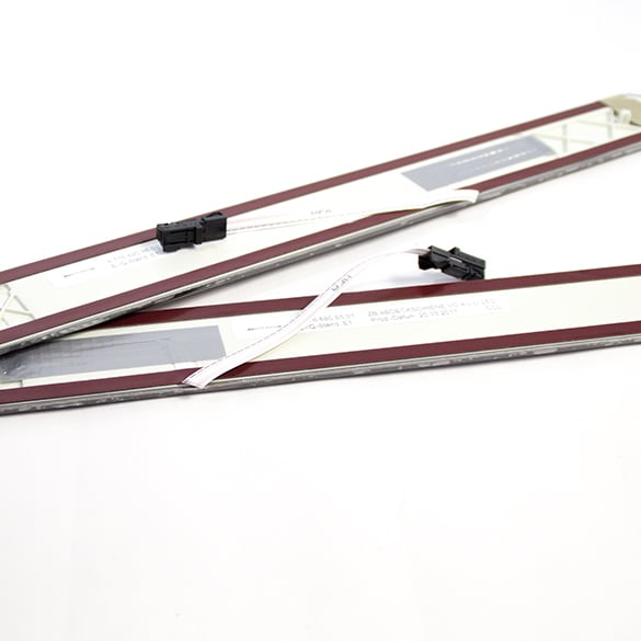 AMG door entry sill panels lighted Yellow Night Edition CLA C/X117 original Mercedes-Benz | A1766806501/6601-AMG-W117 AMG door entry sill panels lighted Yellow Night Edition CLA C/X117 original Mercedes-Benz | A1766806501/6601-AMG-W117