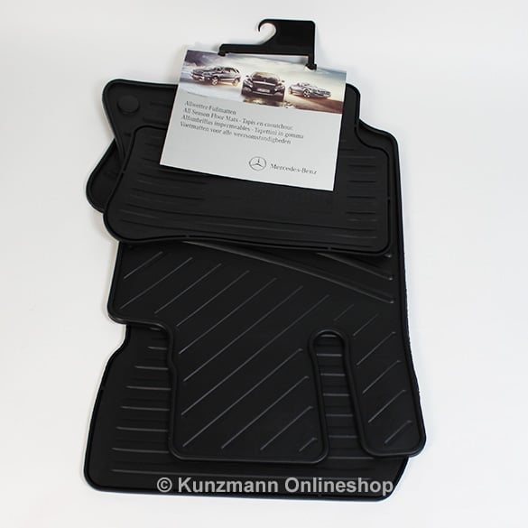 Car rubber floor mats black E-Class W212 original Mercedes-Benz