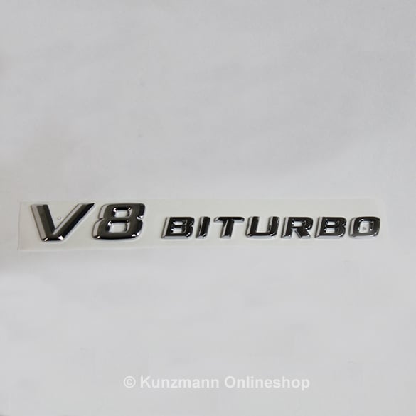 V8 Biturbo logo lettering Fender Genuine Mercedes-Benz