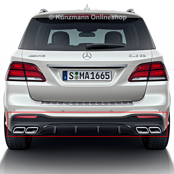 GLE 63 AMG exhaust tips | diffusor | GLE SUV W166 facelift | genuine Mercedes-Benz