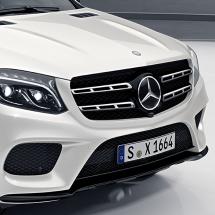 Night Paket radiator grille black shiny GLS X166 Original Mercedes-Benz | GLS-X166-Kuehlergrill